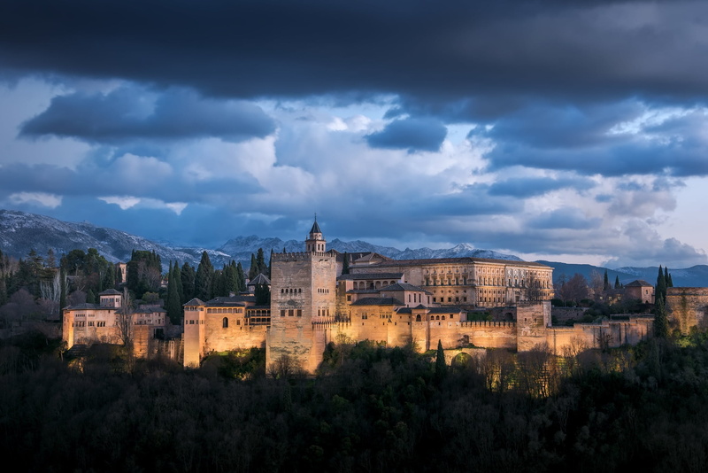 clouds, Granada, outdoors, 1080P, sky, Spain, building