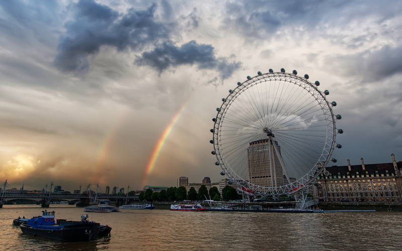 2K, river, eye, rainbow, photo, tamisa, clouds, london