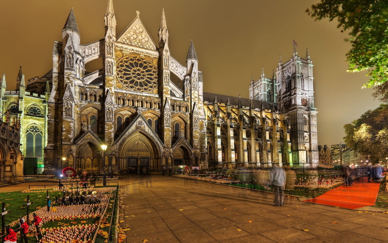 famous Place, architecture, cathedral, christianity, architectural column, sky, facade, london, building, evening, illuminated, 2K, built Structure, travel Destinations