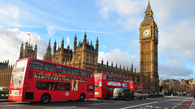 tourism, bus, city, Big Ben, two, 5K, red, daytime, England, London, Westminster Abbey, travel
