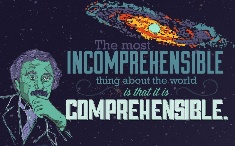 typography, space, science, albert, einstein, outer, 720P, scientists, artwork