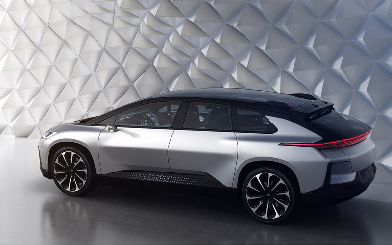 design, mode of transportation, 2017, day, silver colored, black, faraday future, stationary, concept, 2K, architecture, pattern, ff, digital