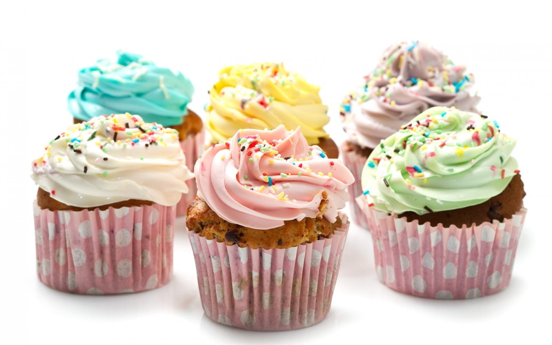 muffins, 2K, cupcake holder, buttercream, party - Social Event, still life, icing, food, gourmet, strawberry, close-up, food And Drink, sweet, white Background