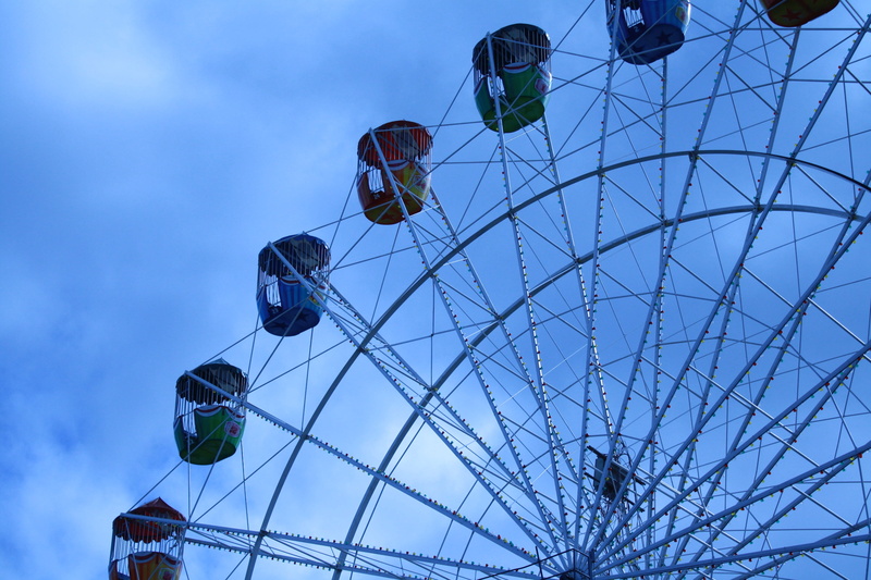 park, nature, funfair, ferris, arts culture and entertainment, spinning, amusement park ride, ride, circle, low angle view, 4K, sky, leisure activity