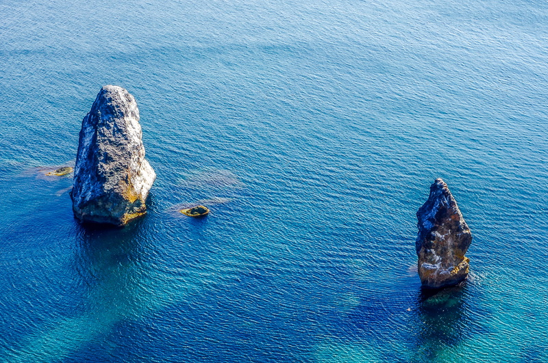 scenics - nature, transportation, vacation, beach, summer, idyllic, body, beauty in nature, blue, bay, seascape, water, stone, russia, greenish-blue, mountain
