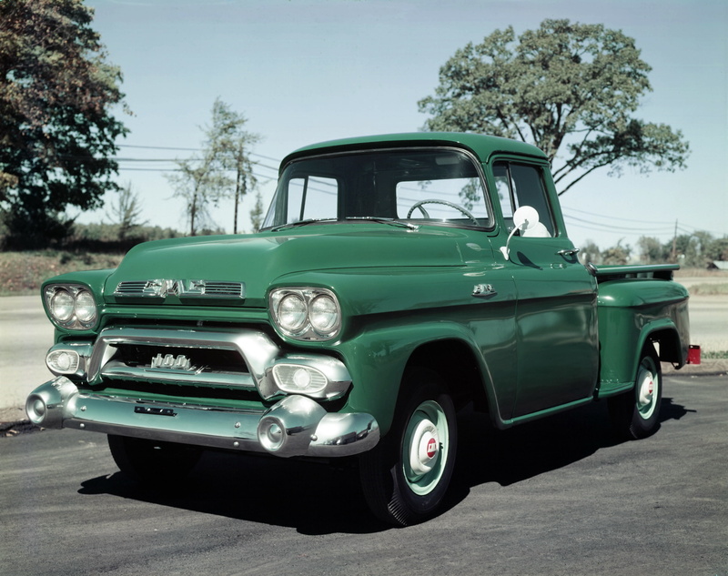 s-100, vintage, 2K, truck, retro, 1958, gmc, pickup