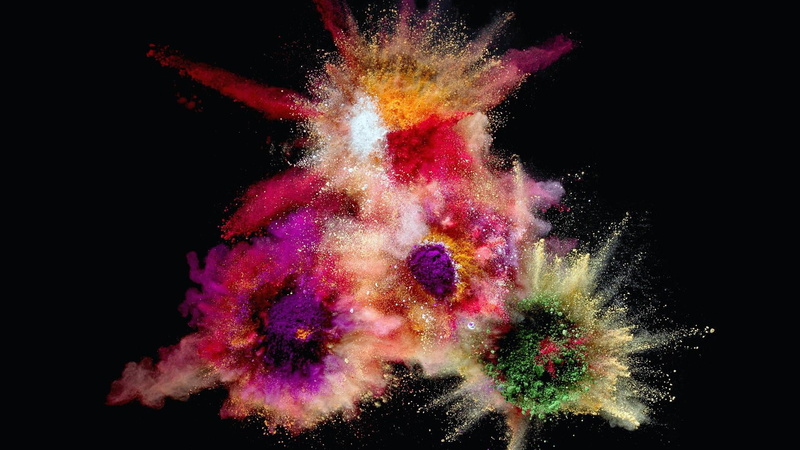 smoke - physical structure, pink color, exploding, studio shot, celebration, colour, black background, 1080P, vitality, nature, red, no people, indoors