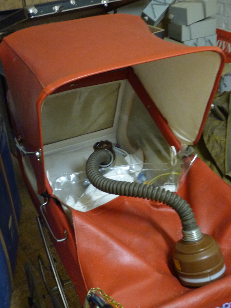 child, seat, stroller, protect, absence, 4K, the war, filter, pipe - tube, red, close-up, telephone, the military, old, radiation, newborn baby, chair