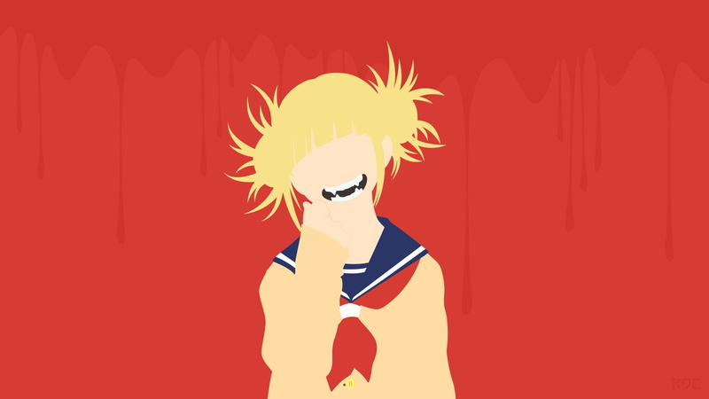 Himiko Toga, Fangs, Teeth, Anime, 1080P, Sweater, Minimalist, Smile, My Hero Academia, Boku no Hero Academia, Blonde