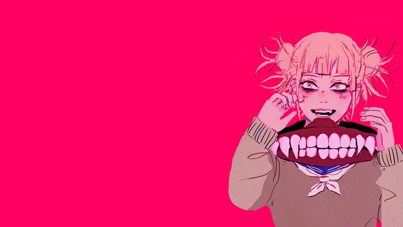 indoors, young women, blonde, human face, adult, human body part, studio shot, anime, copy space, mask, anime girls, mouth open, women, 1080P, fangs, young adult