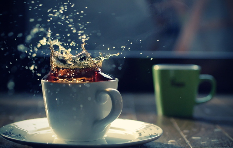 2K, cup, splashes, tea, liquid