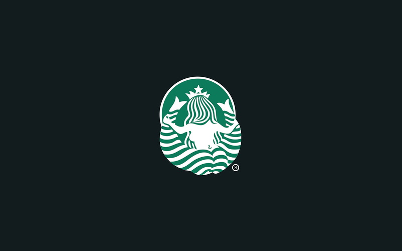 logo, starbucks, 4K, back, art, of