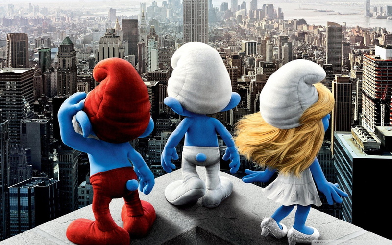 smurfs, smurf, papa, posters, movie, smurfette, 1080P, cityscapes