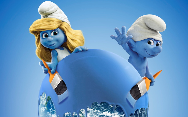 smurfs, male likeness, nature, close-up, human representation, representation, no people, day, Movies, statue, toy, female likeness, art and craft, blue