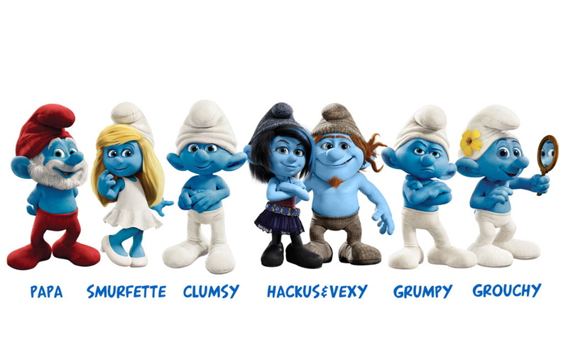 desktop, character, smurfs, 1080P, background, cartoons, hd