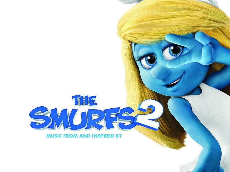 smurfs, one person, hd, white background, young adult, hairstyle, western script, blue, looking at camera, human face, fashion, young women