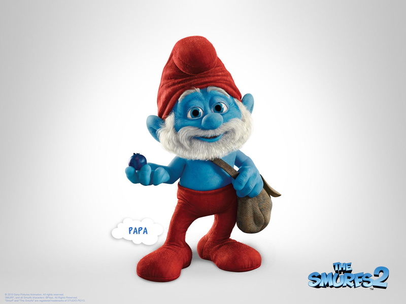 desktop, figurine, papa, doll, 720P, toy, craft, studio shot, blue, smurfs, red, holiday, movie, art and craft, humor, representation, hd, creativity