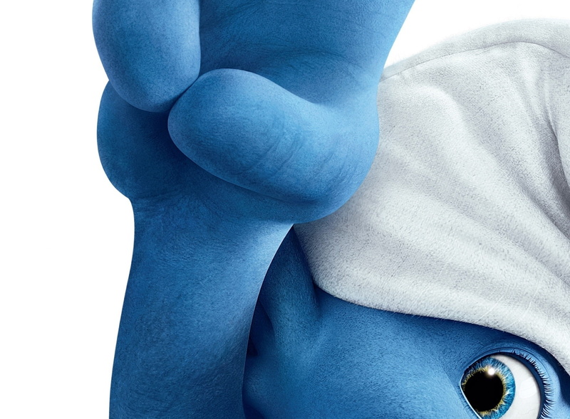 close-up, body part, 1080P, digital, Smurfs, strength, pattern, people, Cartoons, lifestyles, blue, midsection, adult, front view, human body part