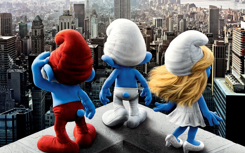 1080P, movie, smurfs, 2011