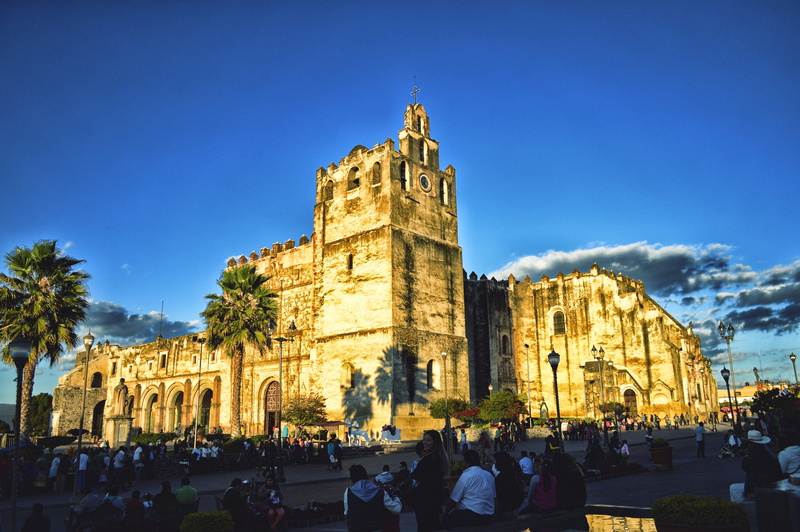 blue, mexico, building exterior, building, travel, 5K, the past, tree, nature, group of people, arquitectura colonial americana, architecture, real people