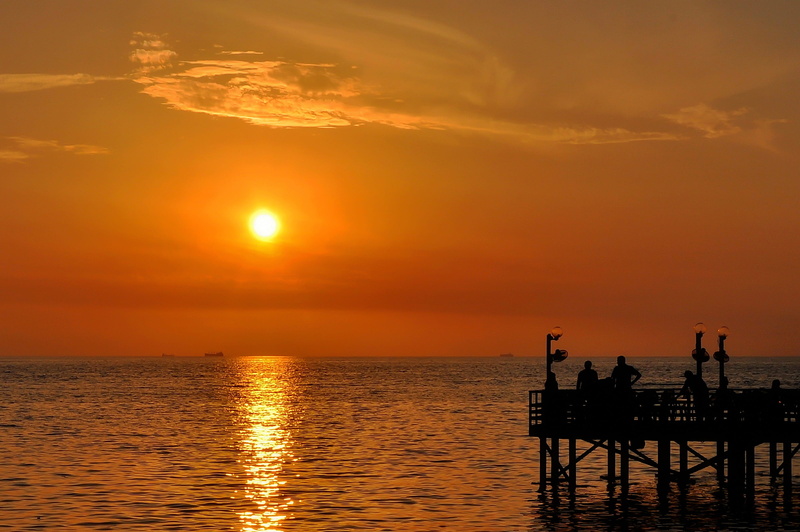 sea, great prints philippines, romantic, reflection, beauty in nature, tranquility, horizon, horizon over water, golden, george paris, sun, coast, scenics - nature