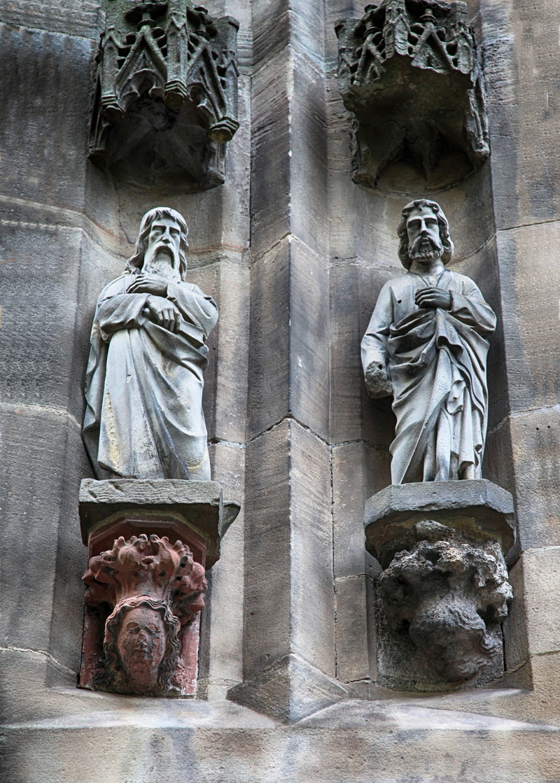 old town, religious, spirituality, the past, solid, day, female likeness, old monument, steinmetz, stone figure, no people, male likeness, chiseled, gothic