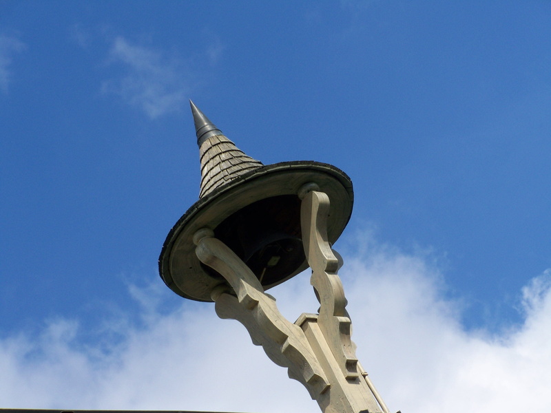 statue, cloud - sky, built structure, tower, travel, bell tower, copy space, blue, finially got, blue sky, sunlight, 2K, sky, nature, art and craft, craft