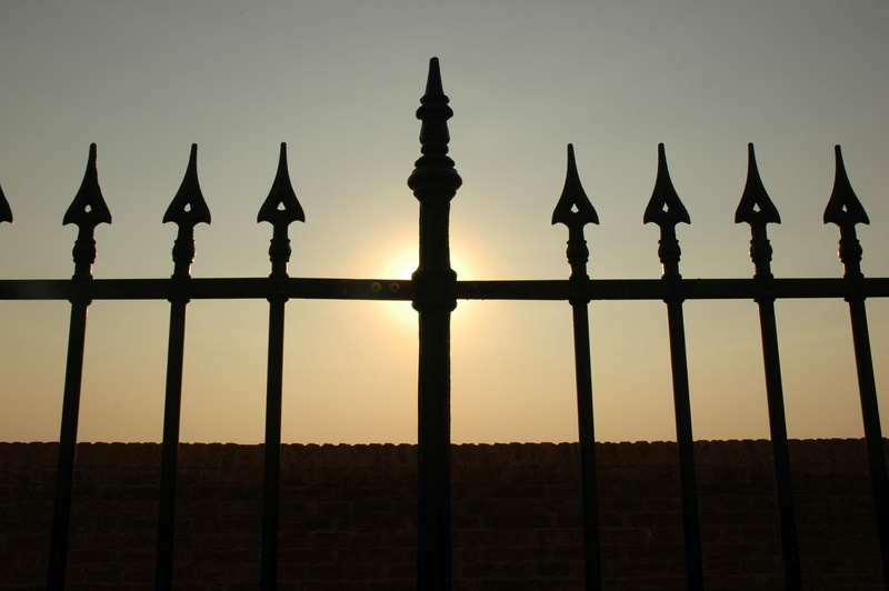 clear sky, nature, place of worship, finials, religion, architecture, built structure, sky, Iron, safety, security, sun, spire, outdoors, Metal, Old, silhouette