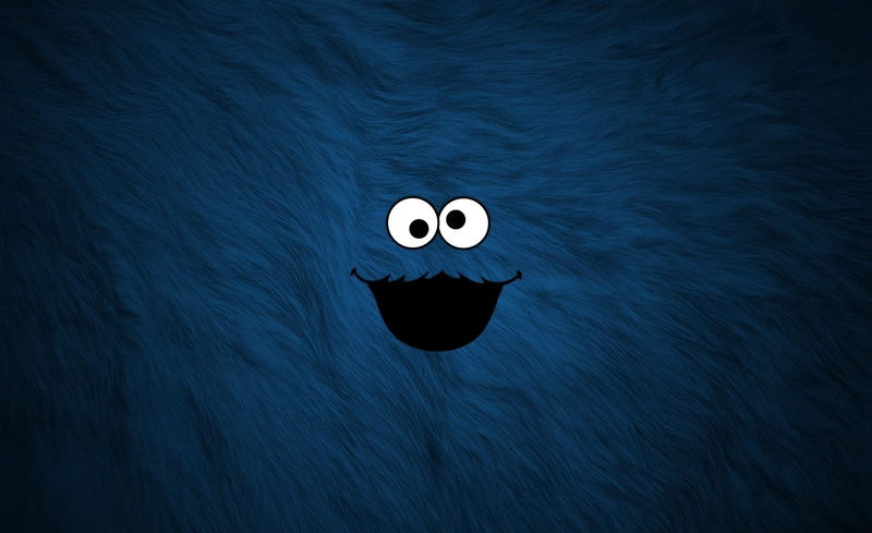 1080P, anthropomorphic, emotion, digital, anthropomorphic smiley face, face, Blue, Cookie Monster, cookie, human representation, anthropomorphic face