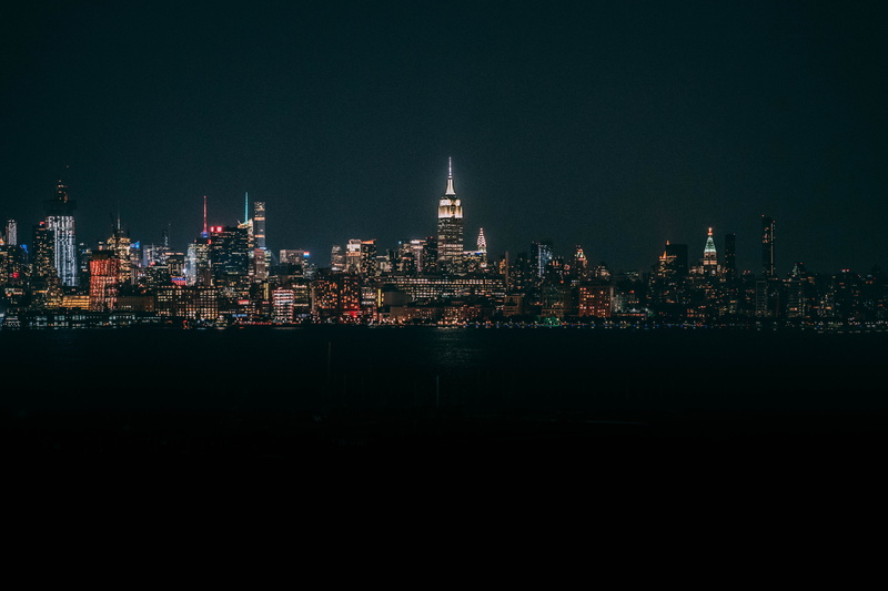 nyc, urban Scene, night life, office Building, manhattan, uSA, water, new York City, famous Place, illuminated, sky, light, travel, built Structure, sunset