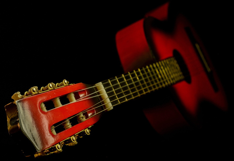 red, dark, ovation guitar, stringed instrument, electric guitar, guitar strings, retro, dreadnought, nylon strings, musical instrument, single object, musical equipment