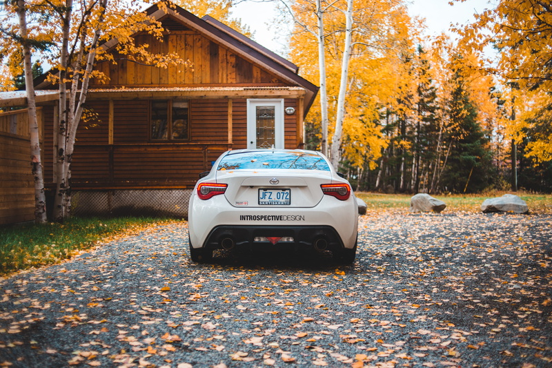 plant, tree, leaf, day, land vehicle, plant part, transportation, house, sunlight, canada, autumn, building exterior, outdoors, motor vehicle, change, 5K