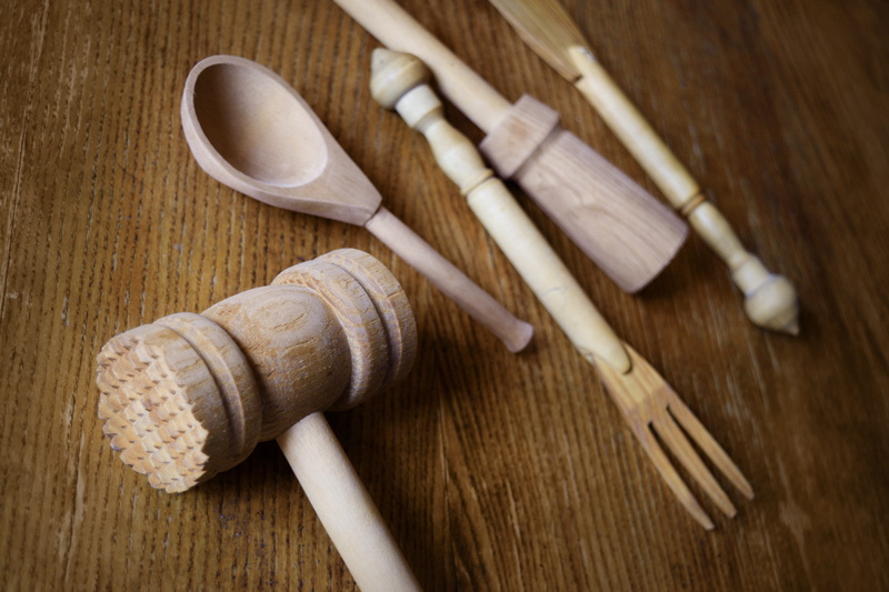 craft, high angle view, spoon, menu, utensils, cuisine, food and drink, dinnerware, rustic, kitchen, table, set, bakery, natural, 5K, close-up, tools