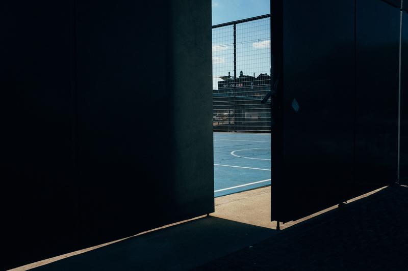 sunlight, absence, silhouette, building, lighting, sports, city, dark, 4K, sea, field, floor, office building, game, no people, door, nature, tennis court