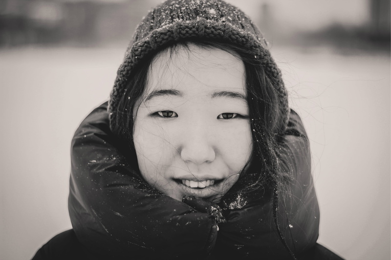 real people, close-up, sweater, wearing, leisure activity, 4K, beautiful woman, one person, girls, snow, body part, apparel, ice, outdoors, smiling, clothing