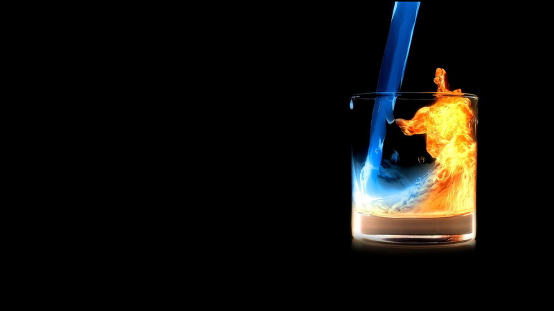 warning sign, explosive, glass - material, no people, fire - natural phenomenon, creative, motion, indoors, fire, water, black background, 2K, flame, burning