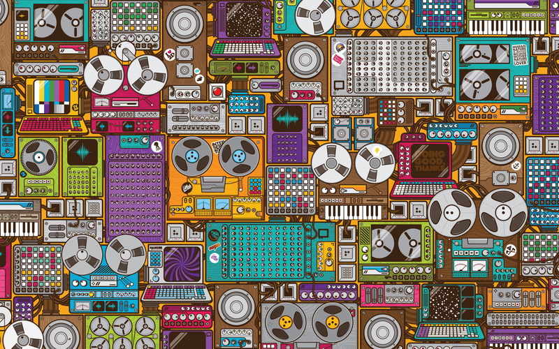disc, Music, BEST, equalizer, 2K, keyboard, record player, 2560x1600