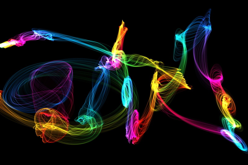 backgrounds, indoors, colorful, art, blue, technology, shroud, decoration, copy space, light trail, patterns, assorted, green color, photographic Effects