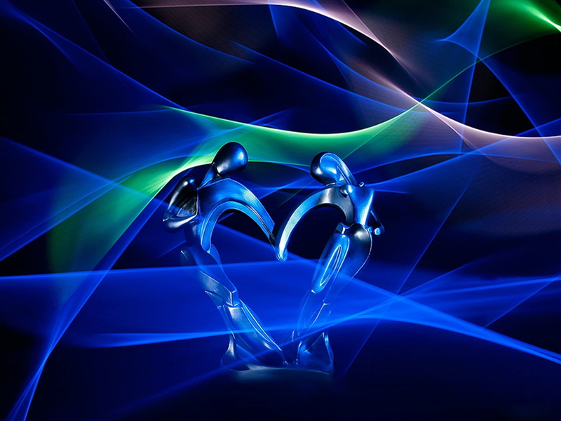 fantasy, heart, concepts, light - Natural Phenomenon, figure, three dimensional, space, people, abstract, dancing, blue, laser, curve, creativity