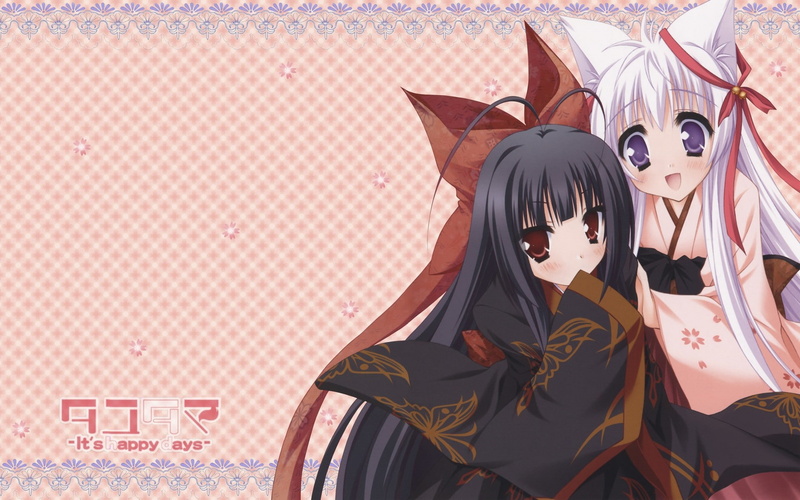 carnival - celebration event, traditional clothing, festival, clothing, event, mask, Nue, anime girls, Tayutama, Mito Mashiro, 1080P, day, representation