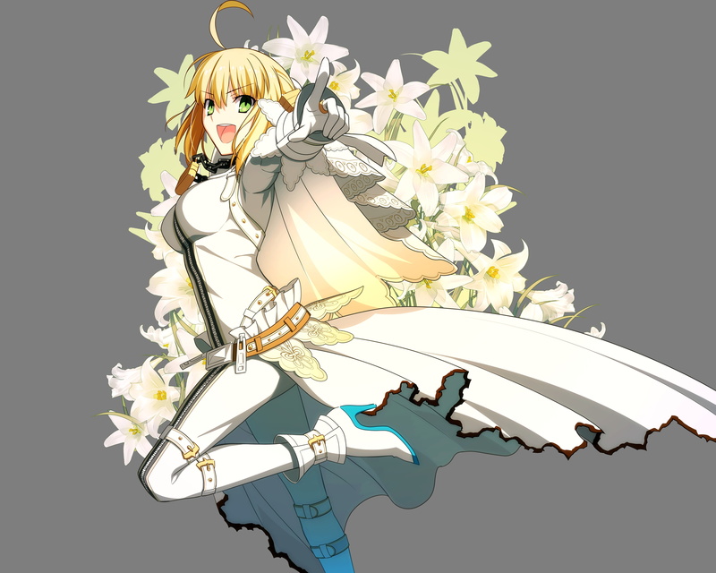 heels, extra, flowers, bride, blonde, transparent, night, fate, takeuchi, hair, vector, eyes, ccc, saber, green, stay, 4K, takashi