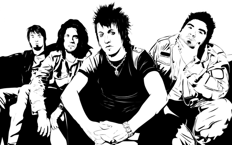 teenager, friendship, illustration, portrait, lifestyles, young men, look, black Color, members, real people, vector, indoors, band, togetherness, women