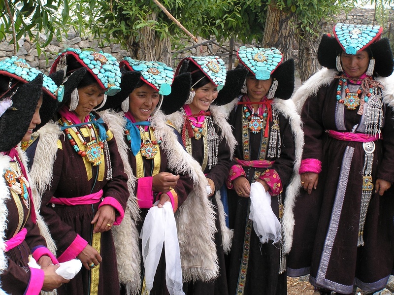 tibet, group of people, headdress, standing, adult, people, men, arts culture and entertainment, 1080P, tradition, celebration, day, real people, costumes