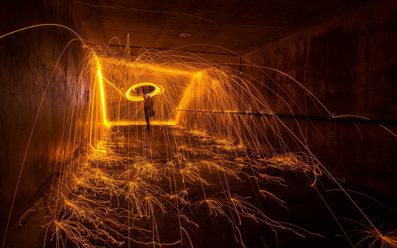 long, 2K, photography, sparks, wool, long exposure, exposure, steel
