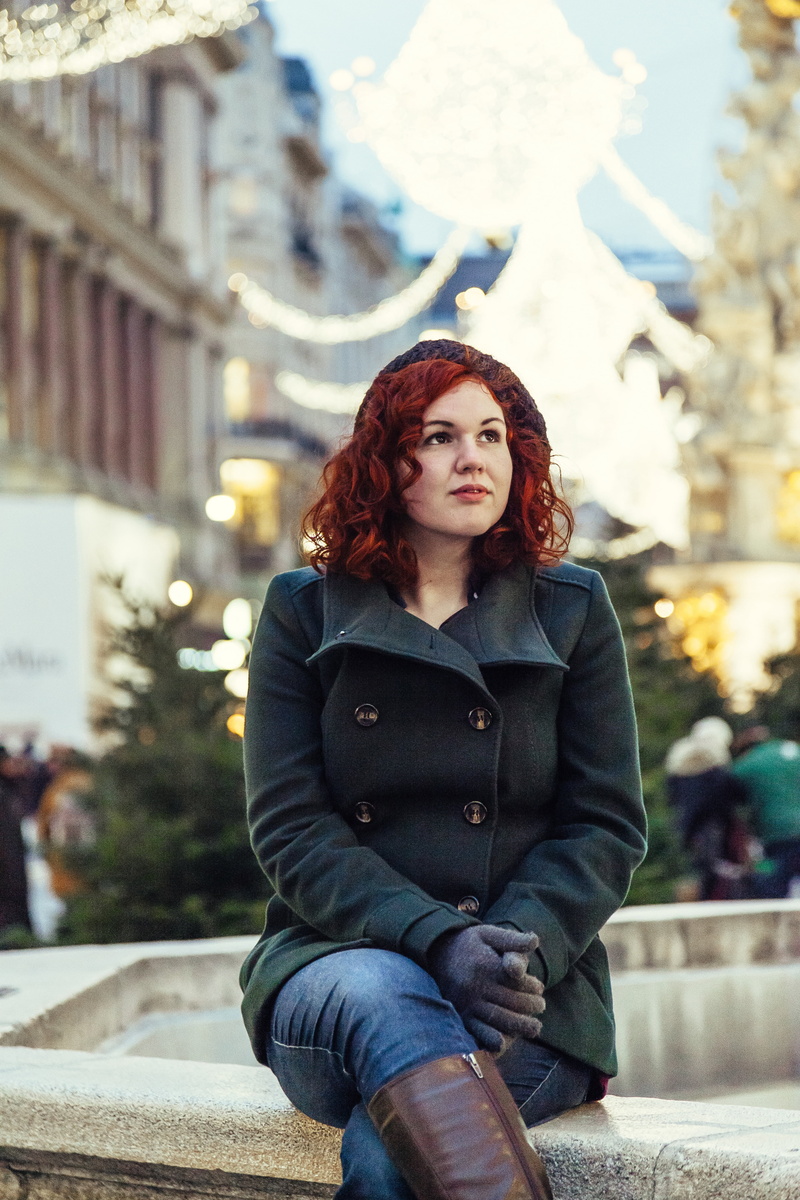 clothing, focus on foreground, wien, old, 5K, illuminated, europe, touristic, celebration, concrete, caucasian Ethnicity, cold, city, town, double, beautiful woman