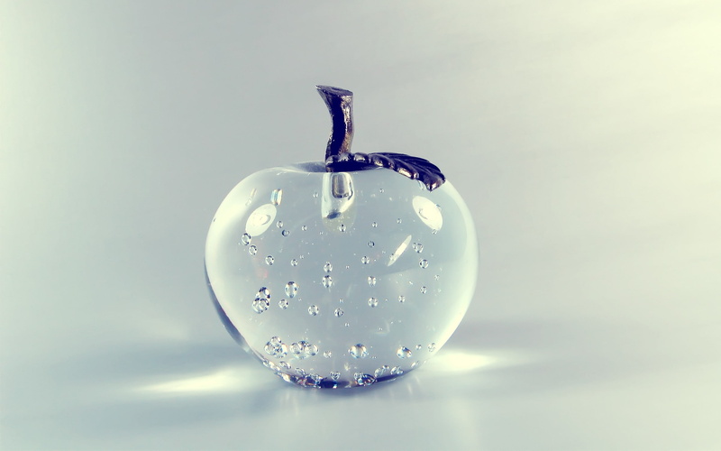 apple, art, close-up, 2K, technology, x, cristal, closeup, hd, apples