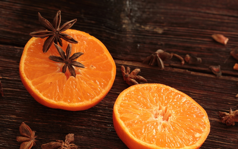 star anise, oranges, Citrus, 4K, Download 3840x2400 oranges, spice