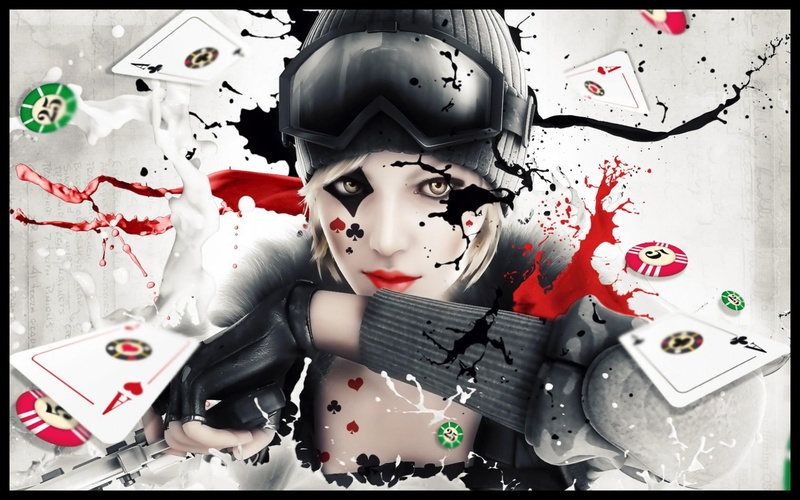 poker, 720P, white, card, artistic, face, black