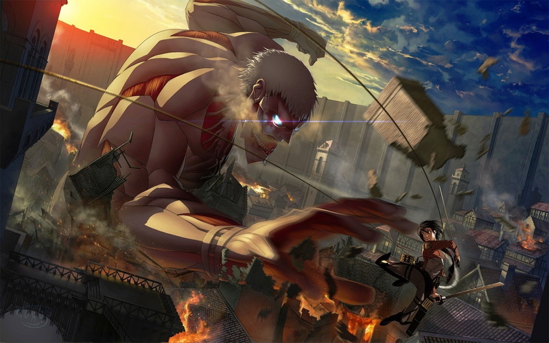 720P, Mikasa Ackerman, Armored Titan, Medieval, Shingeki No Kyojin, Titans