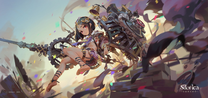 barefoot, red eyes, 2018 (Year), fantasy girl, 1080P, anime girls